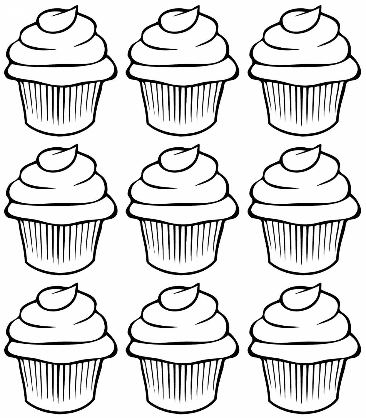 Exciting cupcake coloring