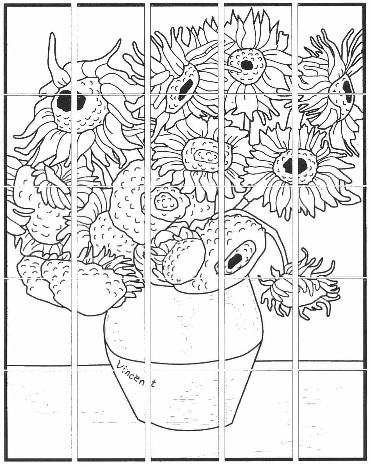 Fun coloring pages on canvas