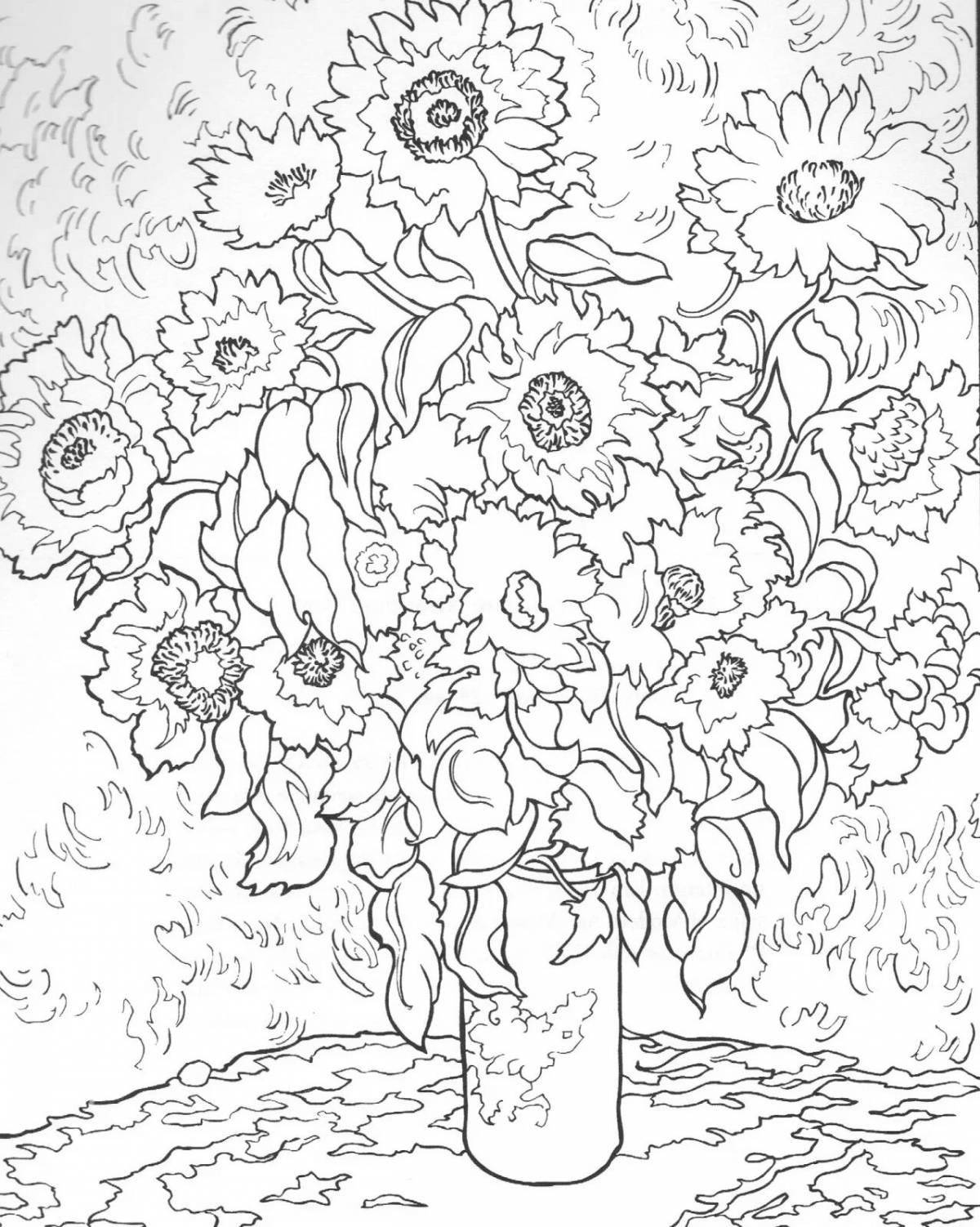 Creative coloring on canvas