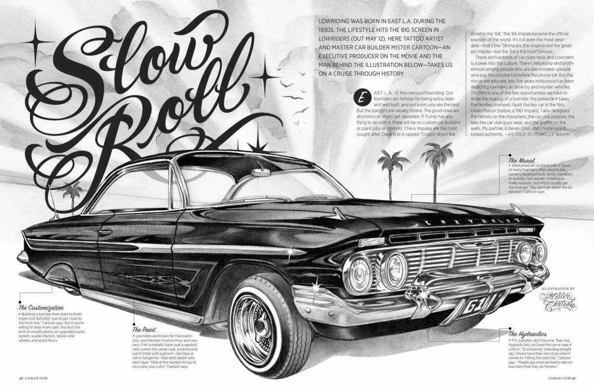 Innovative lowrider coloring page