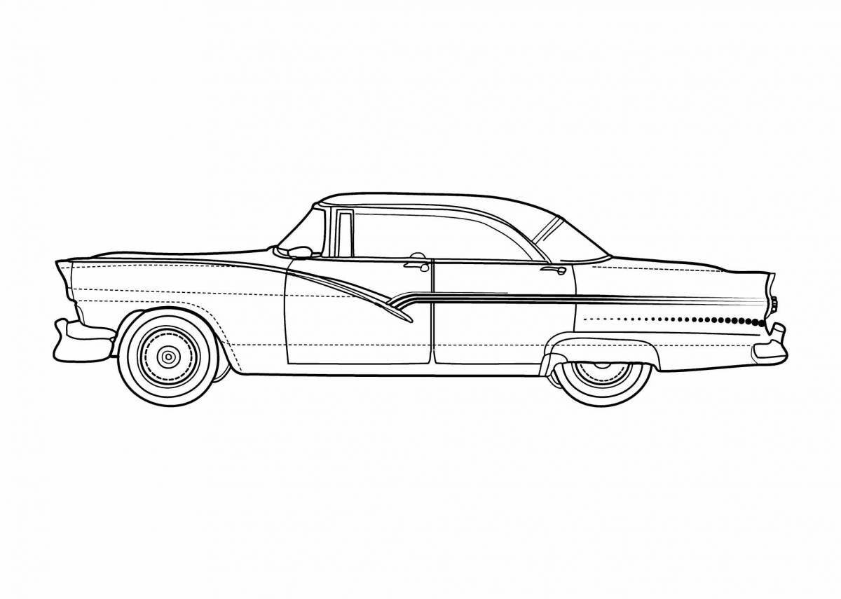 Artistic lowrider coloring page