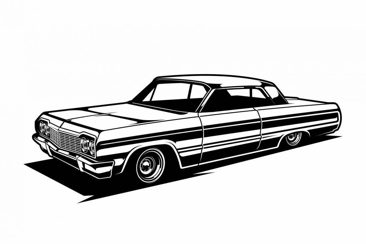 Coloring page charming lowrider