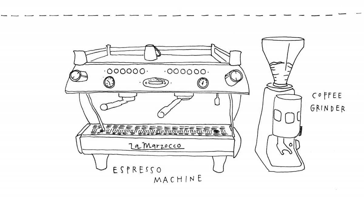 Coloring creative coffee machine