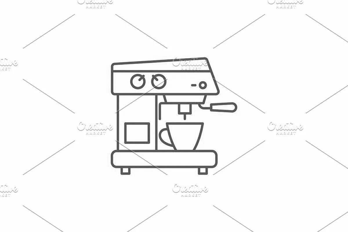 Coffee maker coloring book