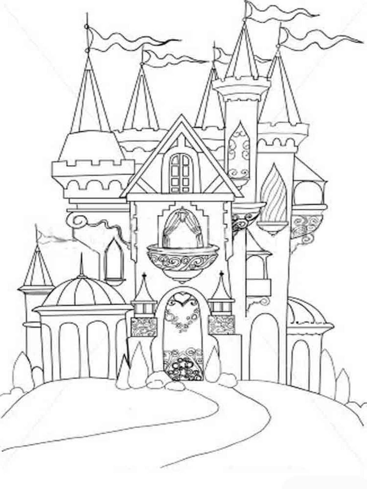Замок Золушки раскраска