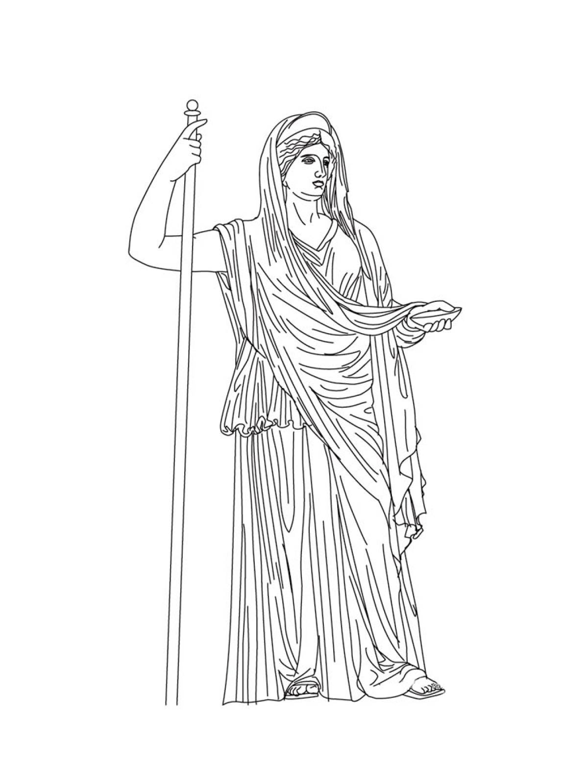 Греческая богиня гера рисунок