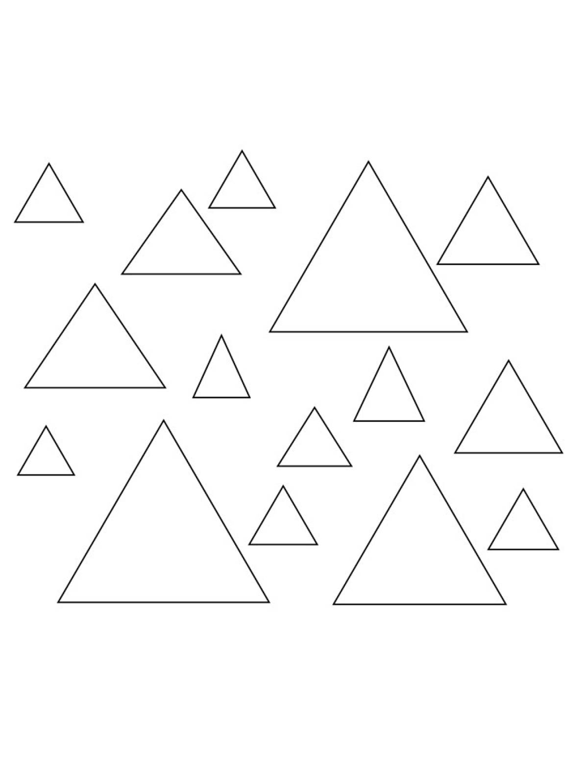 Рисунок 1 10 треугольник. Треугольник раскраска. Геометрические фигуры треугольник. Геометрическая фигура треугольник для детей. Треугольник раскраска для детей.