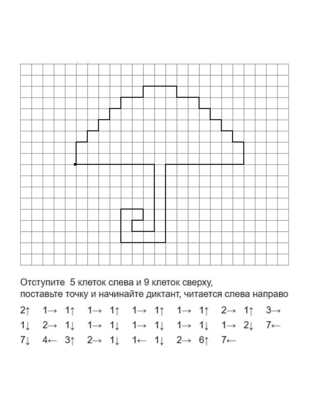 Графический диктант по клеточкам 25