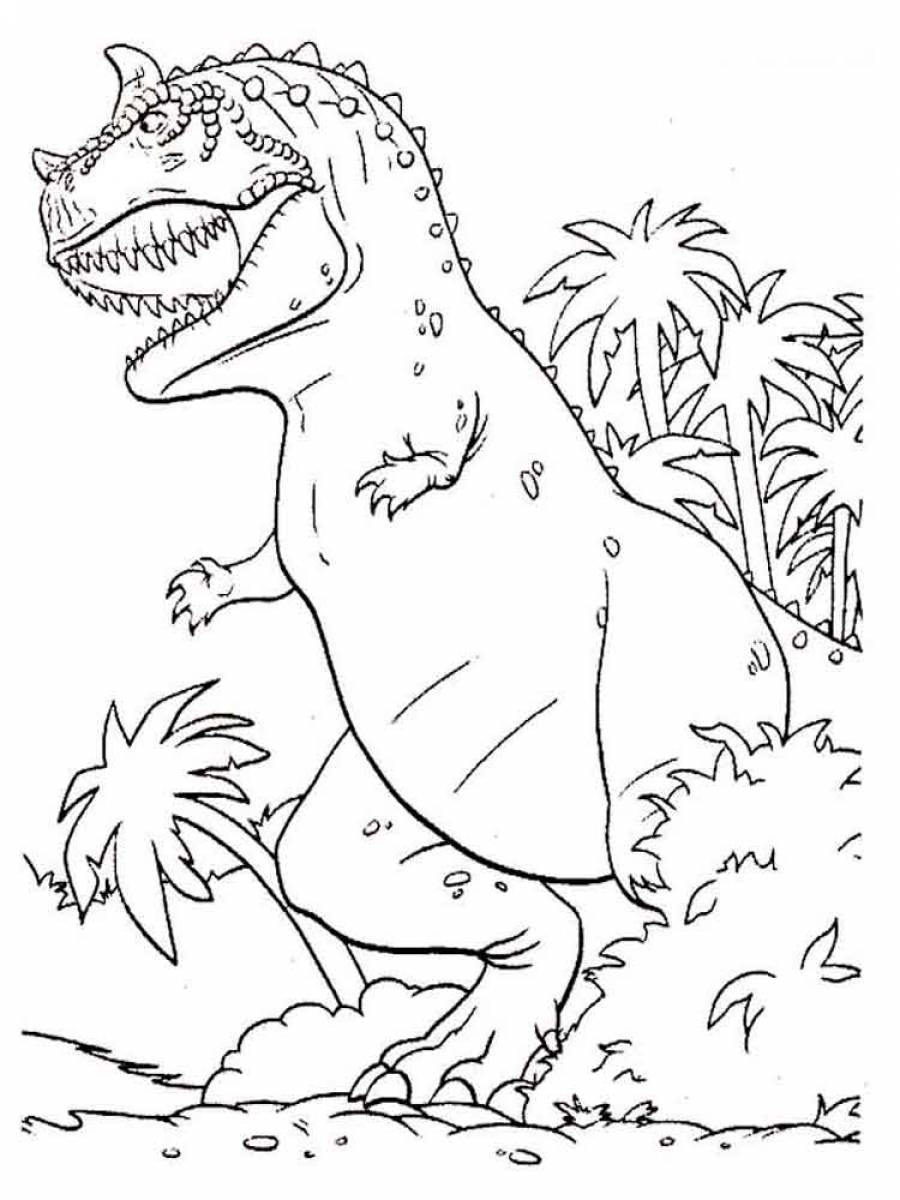 Динозавр раскраска для детей