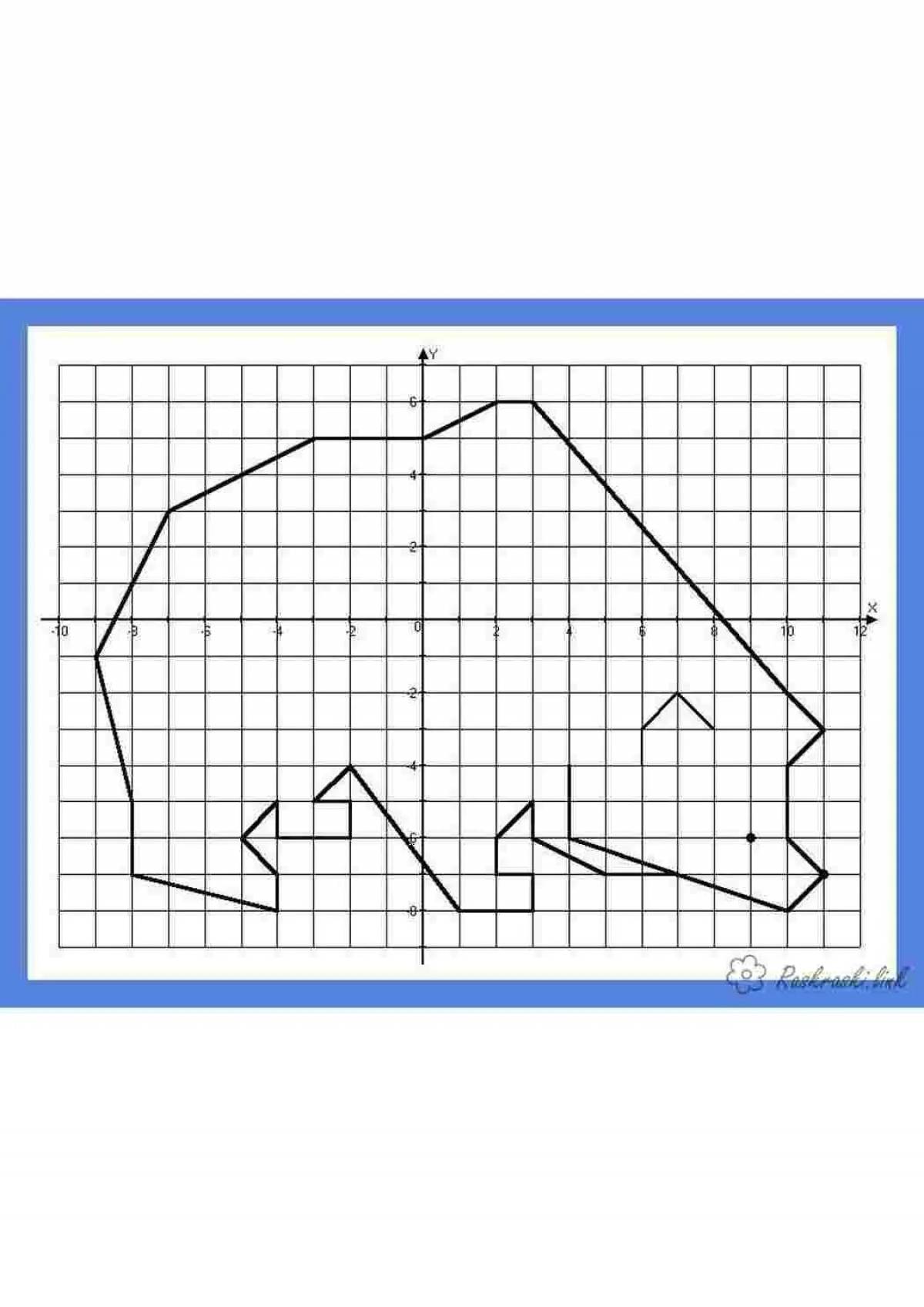 Назовем многоугольник нарисованный на координатной прямой клетчатым. Графический диктант медведь. Координаты для дошкольников. Медведь на координатной плоскости. Рисунки по клеточкам с координатами.