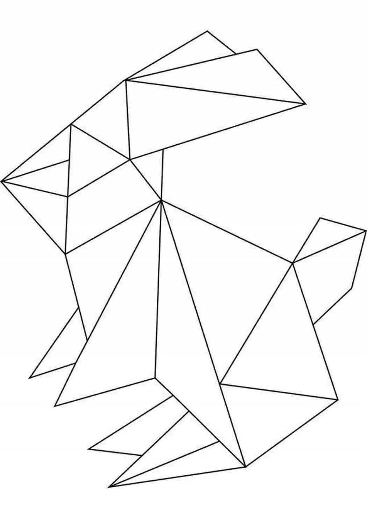 Геометрические фигуры оригами рисунок