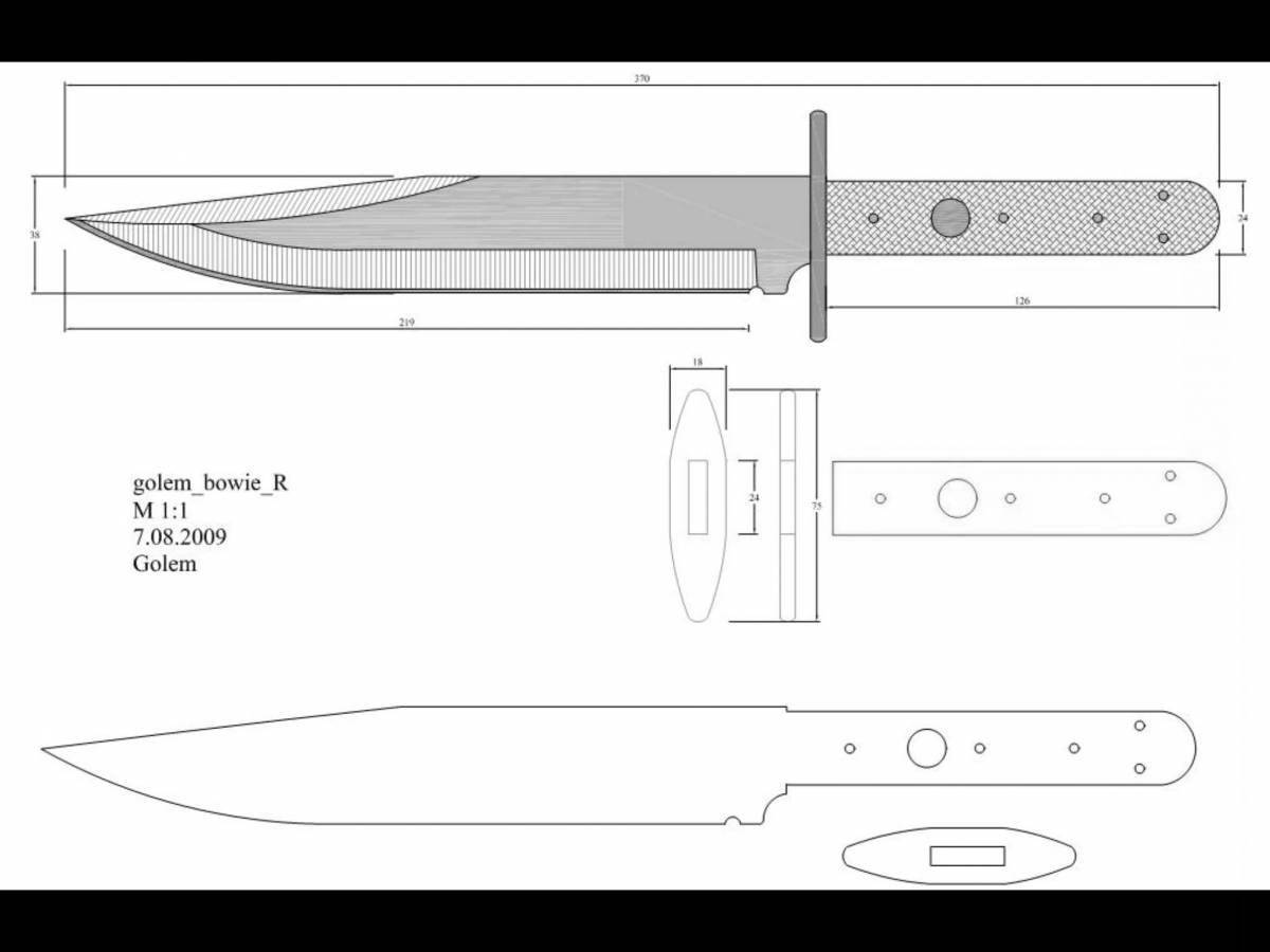 Нож урсус чертеж
