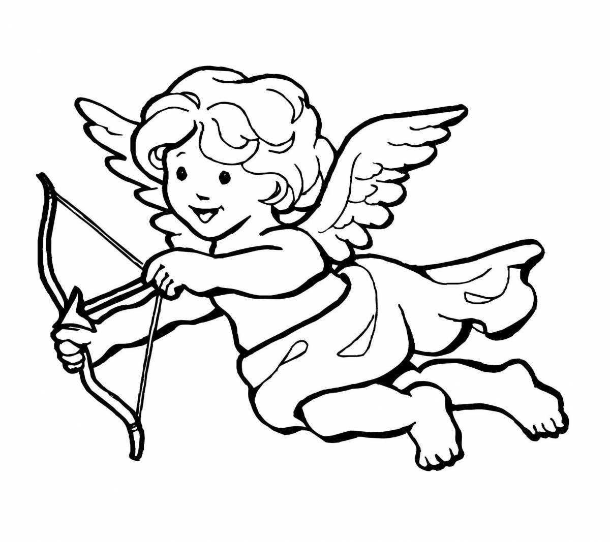 Coloring page charming cupid