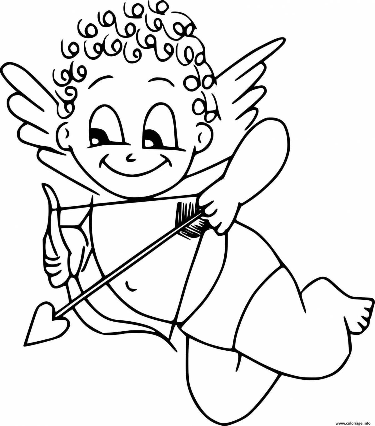 Rampant Cupid coloring page