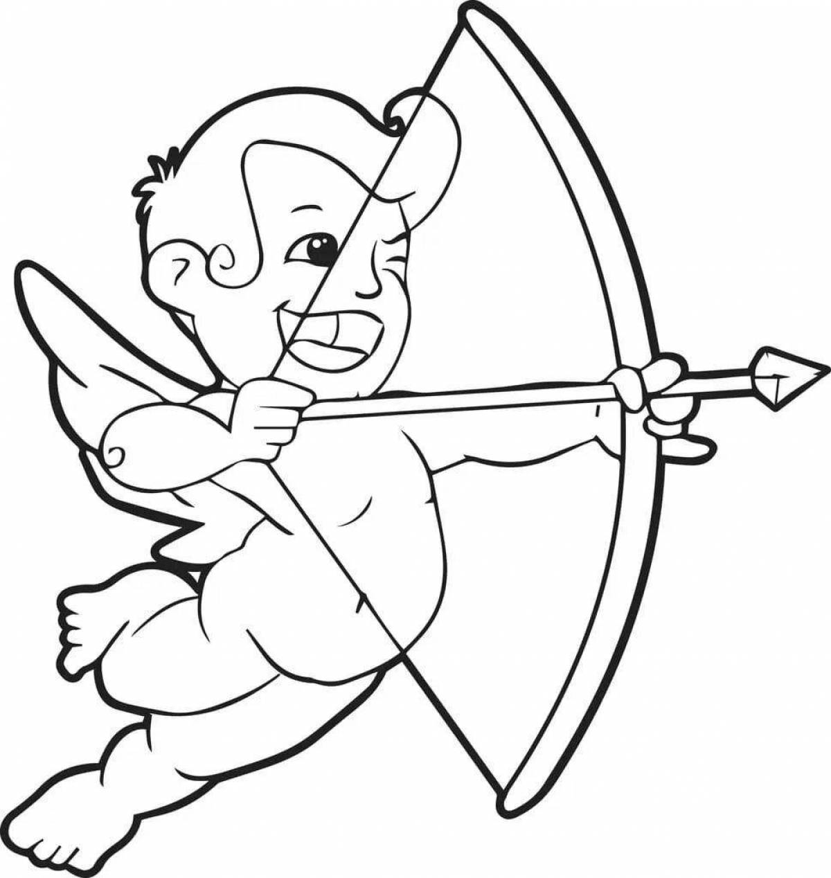 Bright cupid coloring page