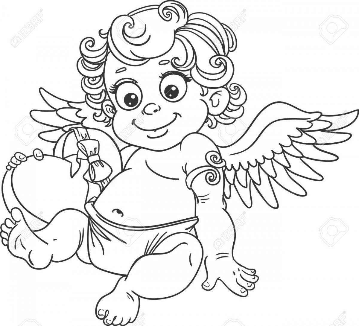 Coloring page dazzling cupid