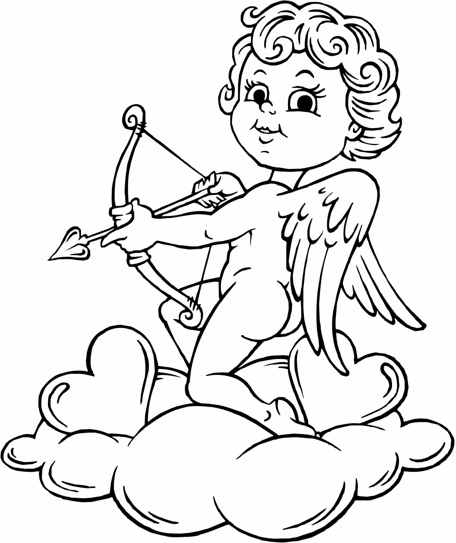 Stylish cupid coloring book