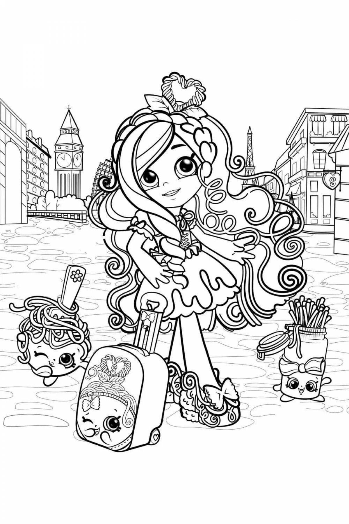 Cute chachimoles coloring page