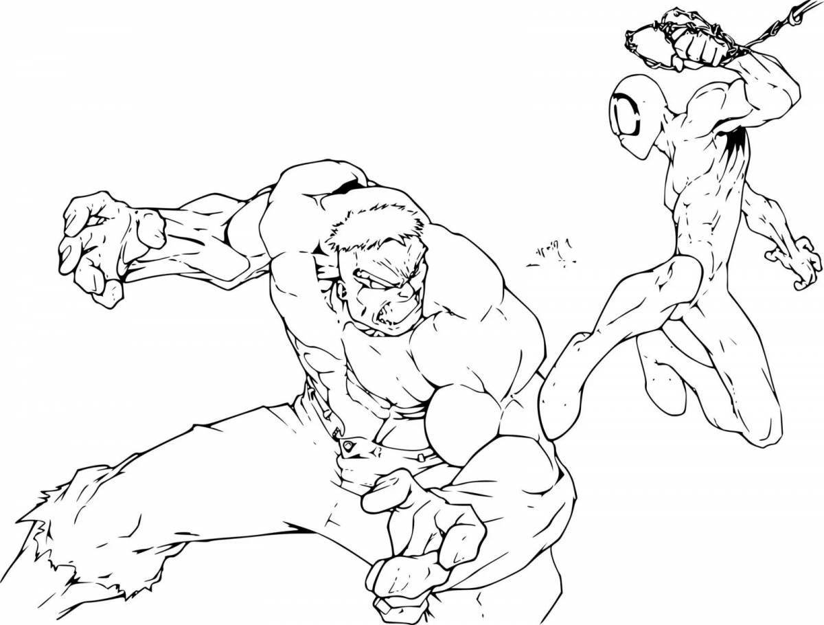 Superior Hulk coloring page
