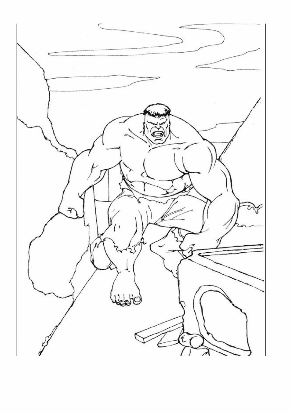 Violent hulk coloring book