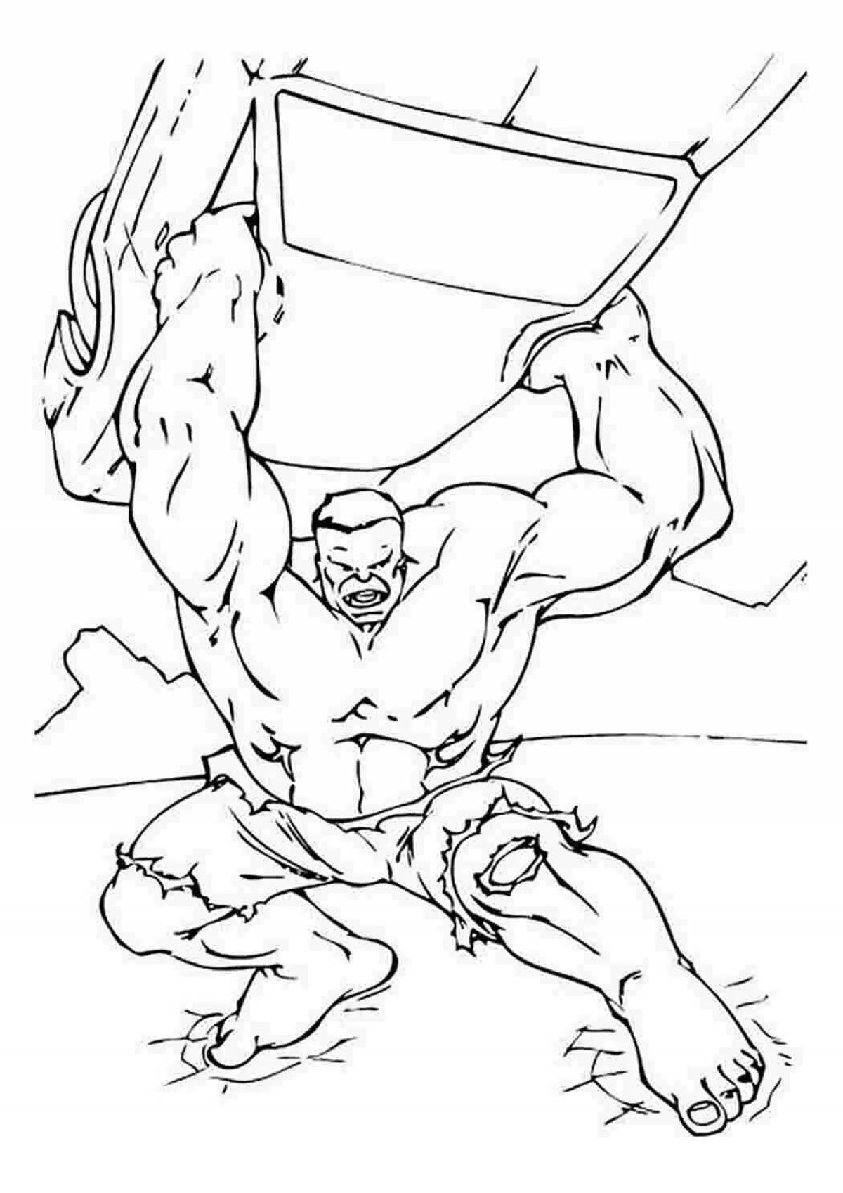 Luxury hulk coloring page