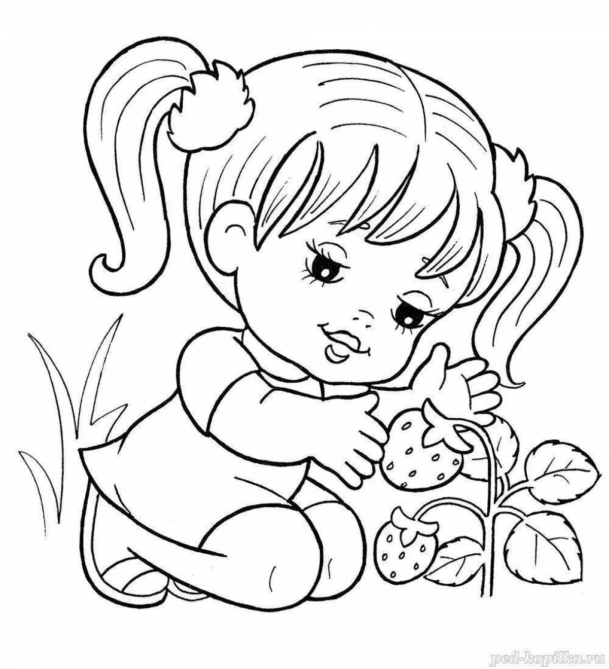 Coloring pages happy child download