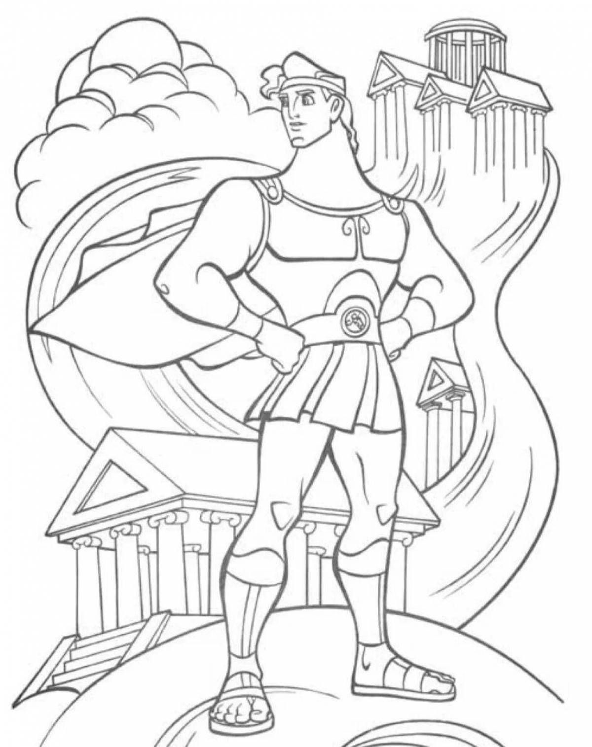 Intriguing myth coloring book