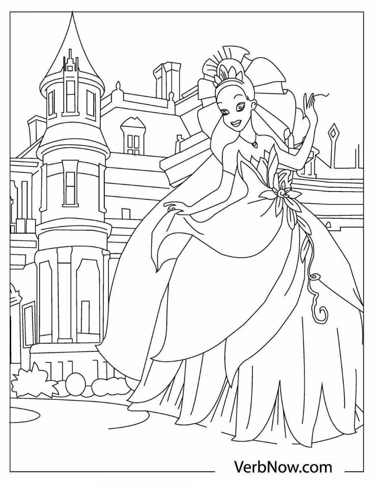 Charming coloring page include princesses