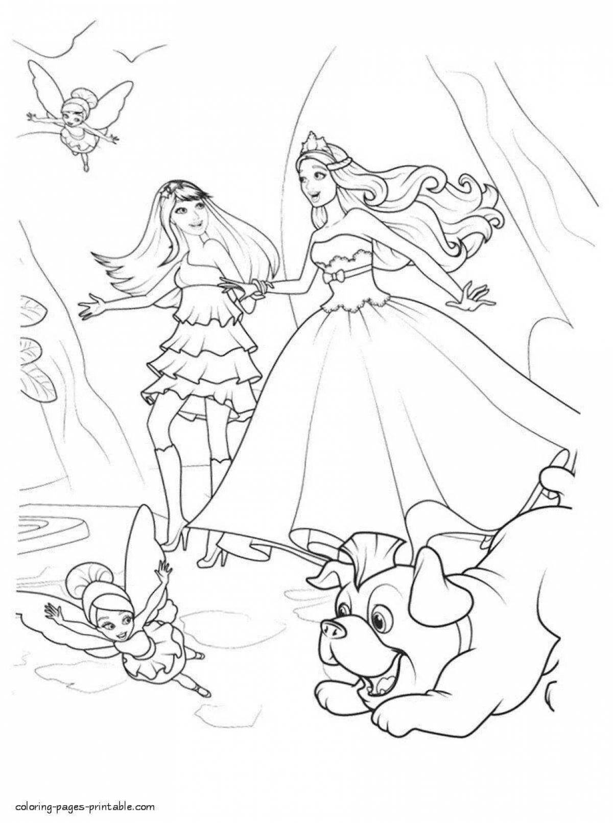 Great coloring page include princesses