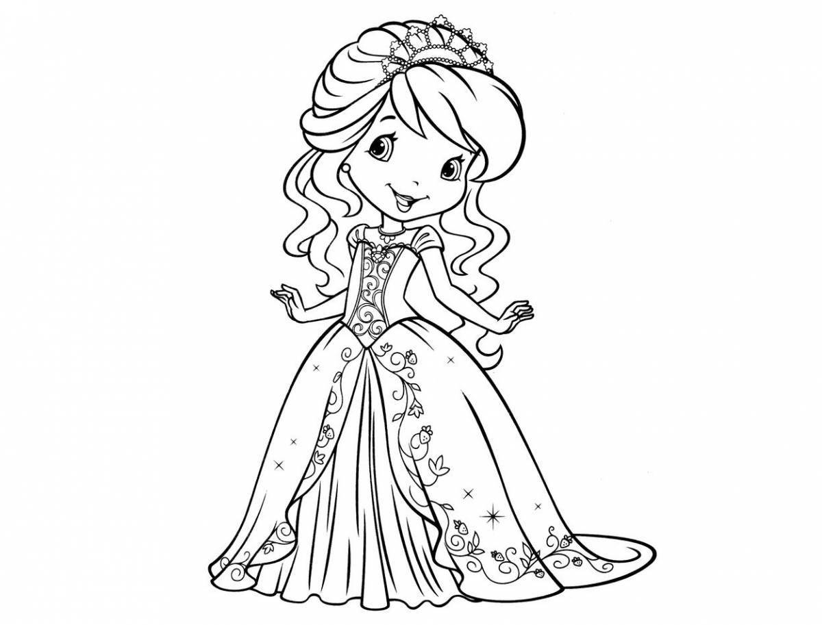 Fun coloring pages include princesses