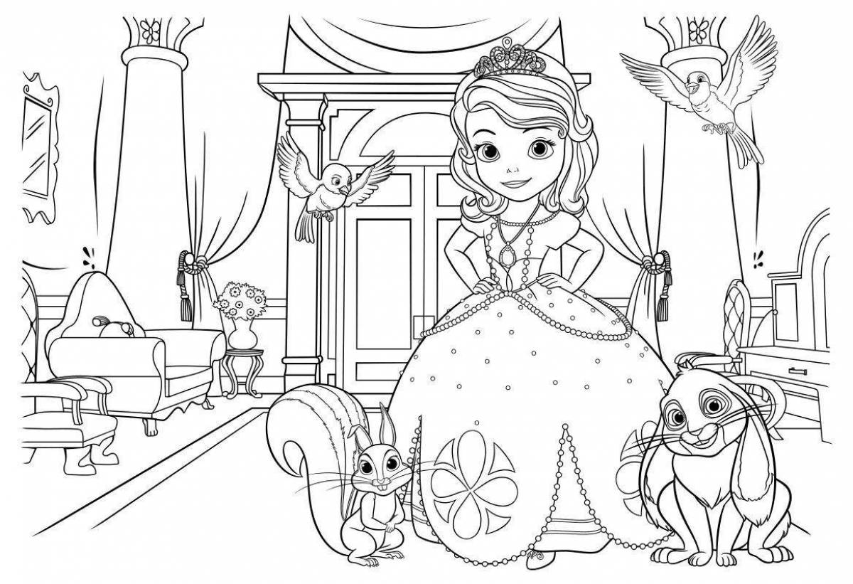 Joyful coloring include princesses