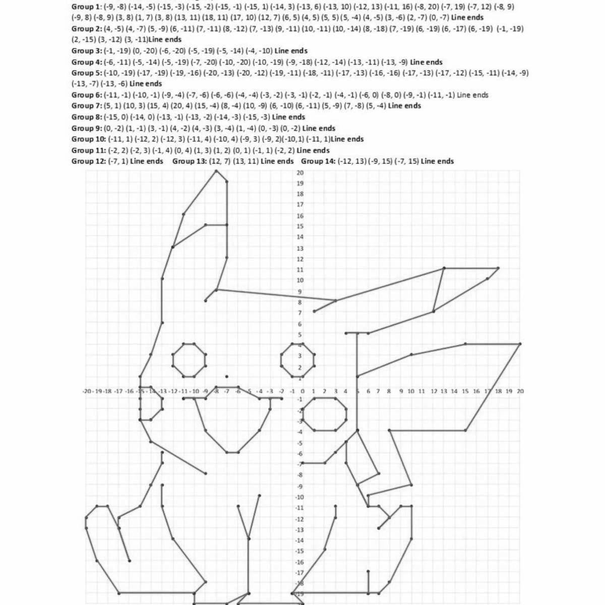 Amazing coordinate coloring page