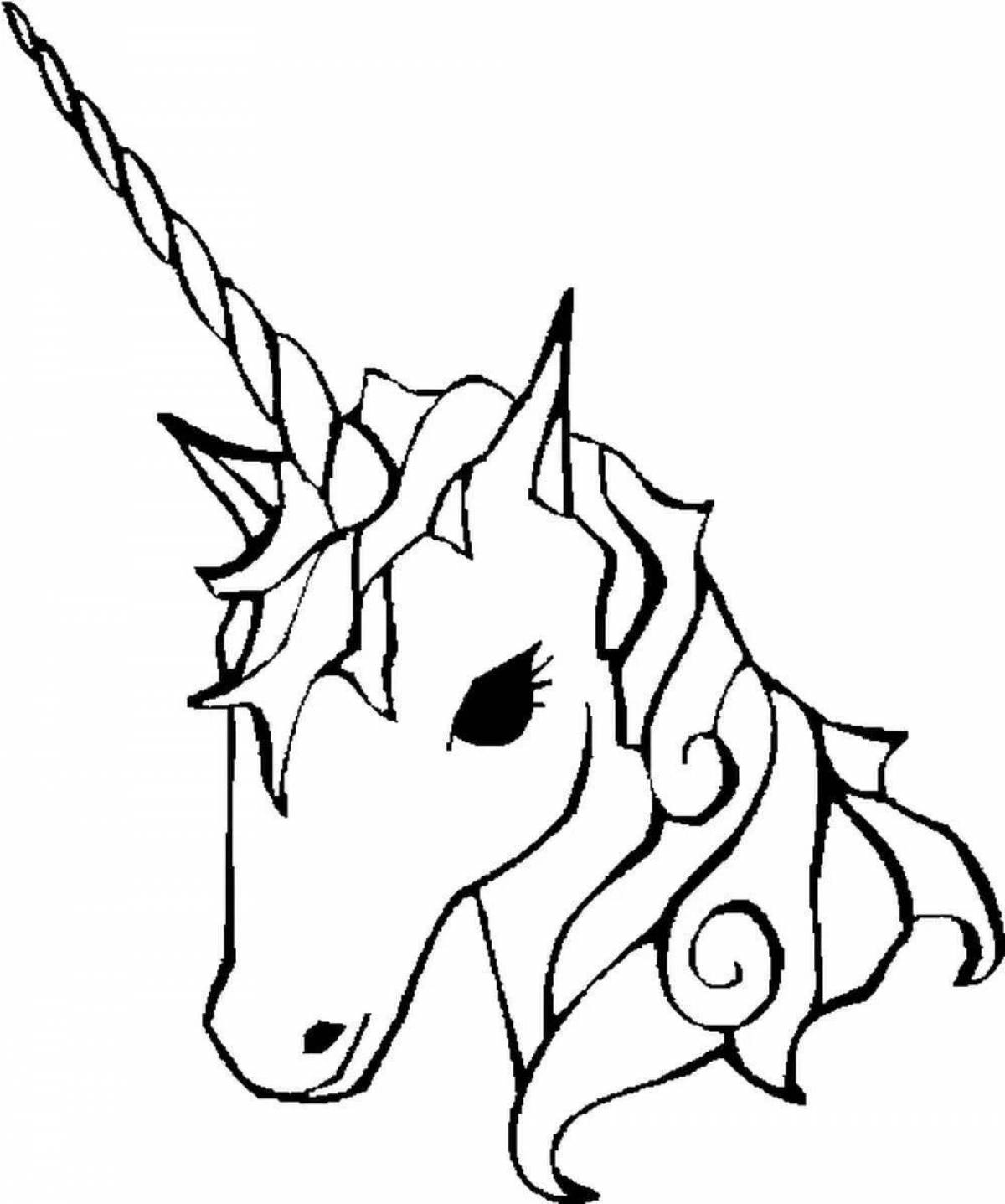 Beautiful unicorn coloring book