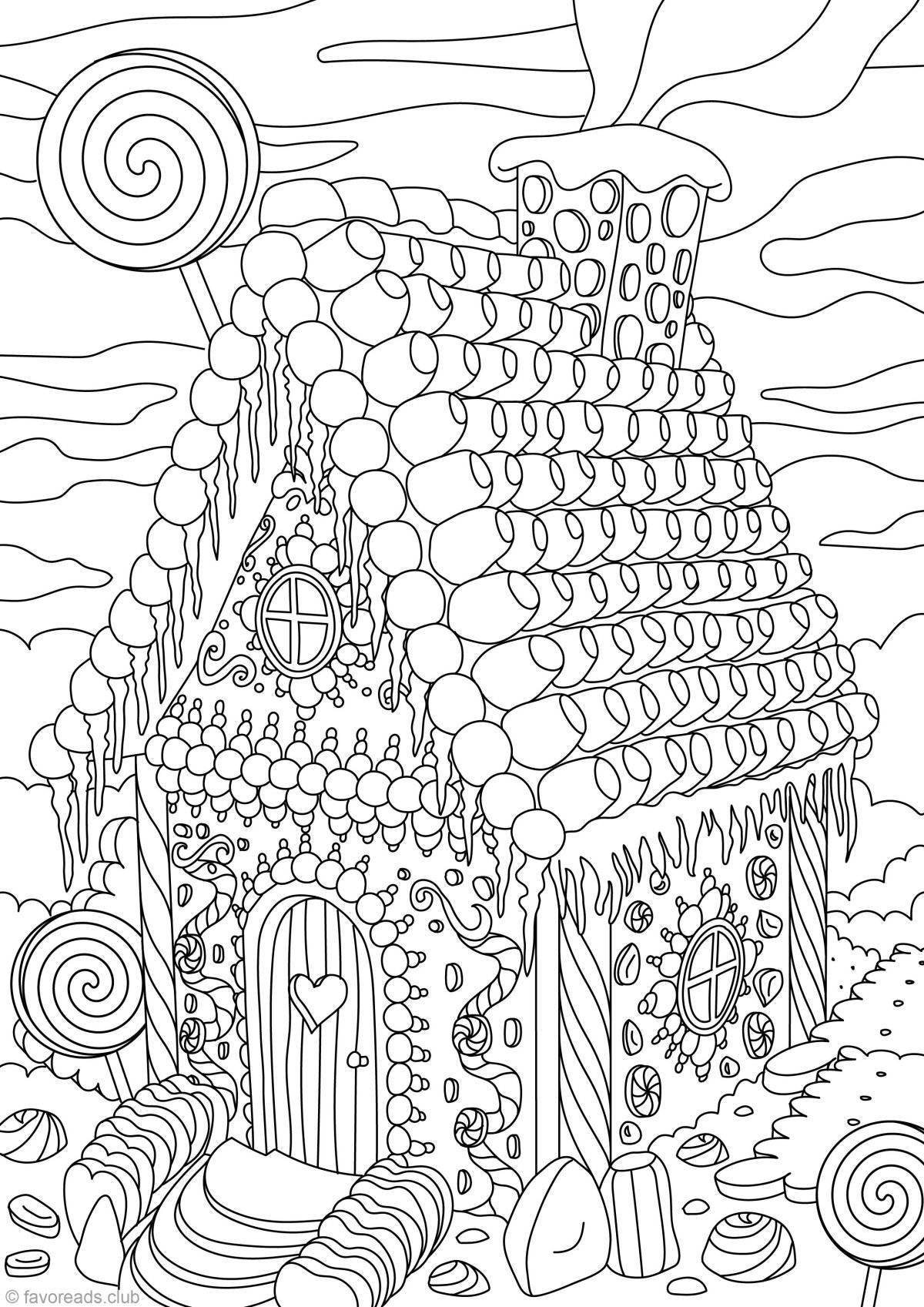 Colouring gorgeous anti-stress houses