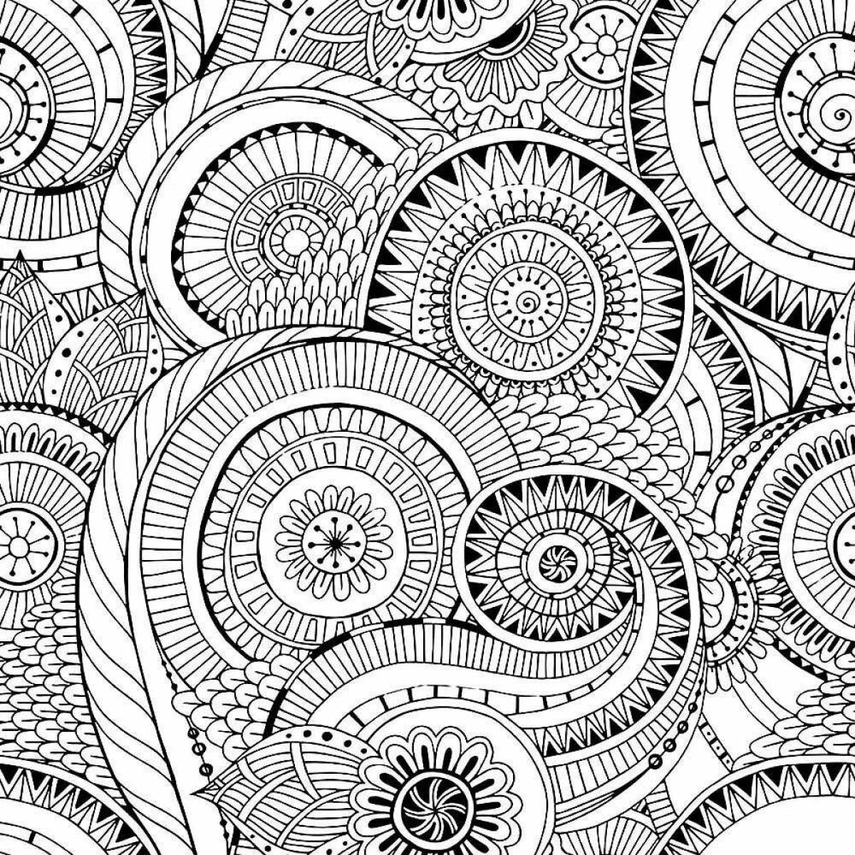 Dazzling coloring pages with small patterns