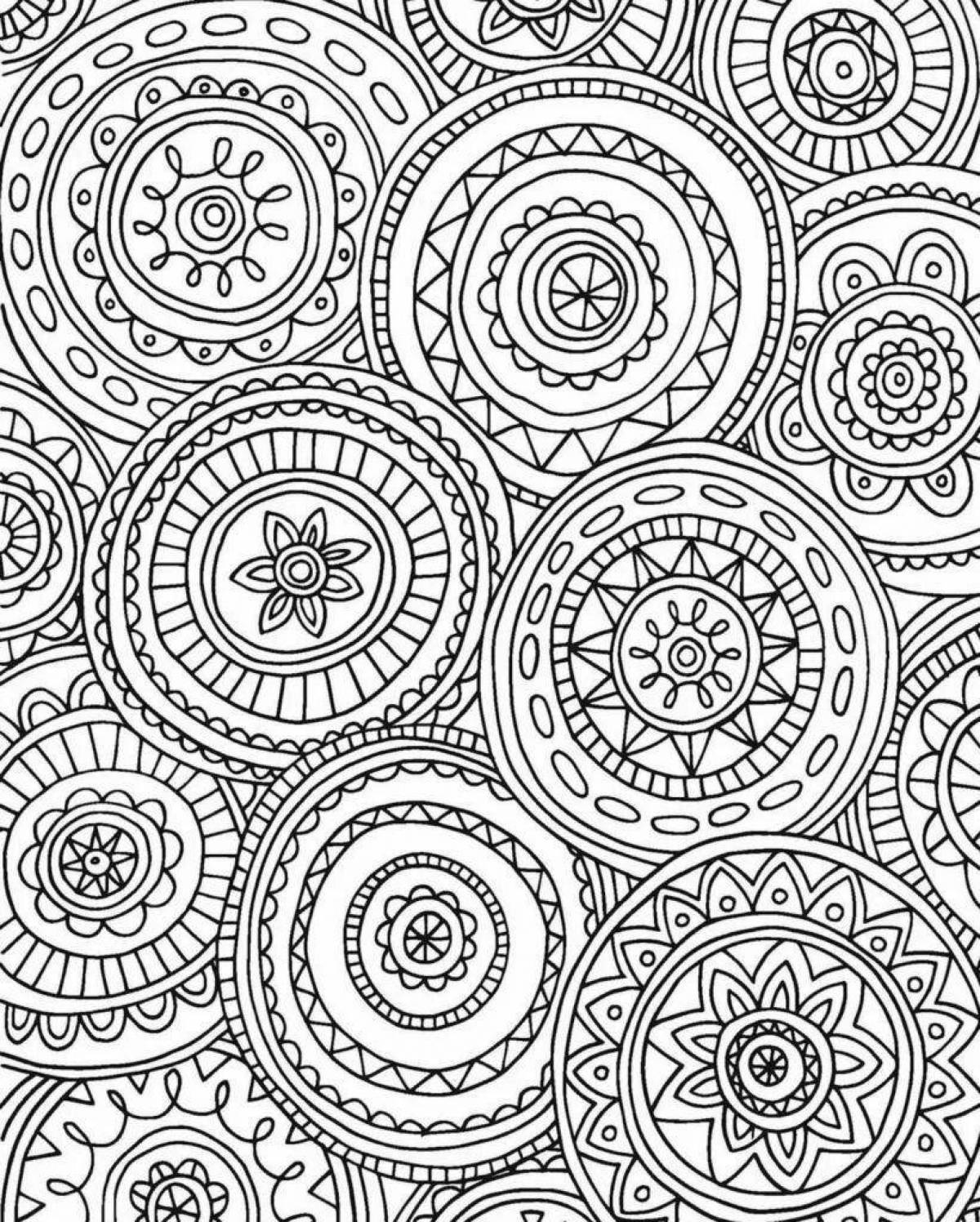 Beautiful coloring pages with small patterns