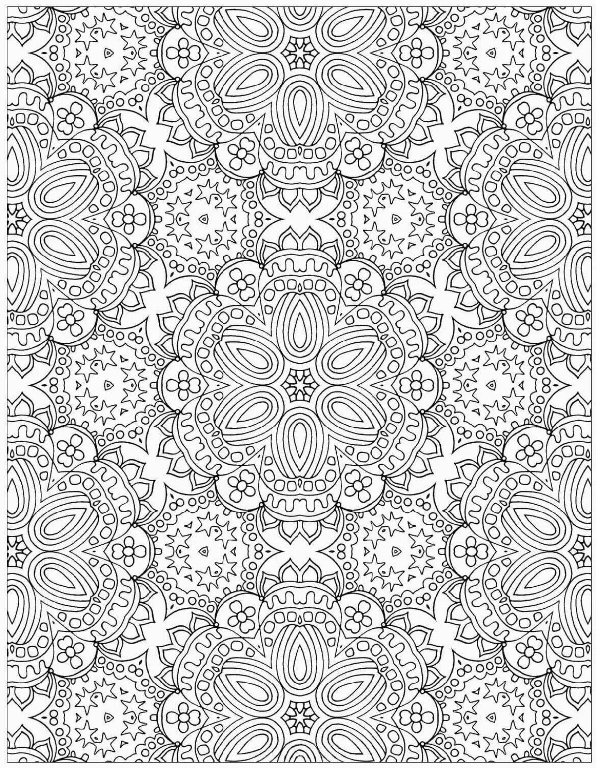 Tempting coloring pages with small patterns