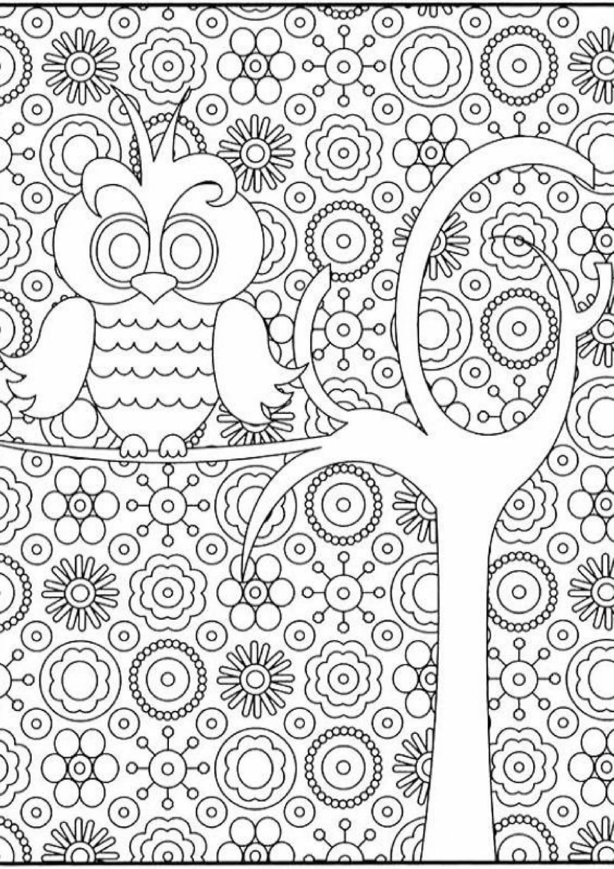 Fun coloring pages with small patterns