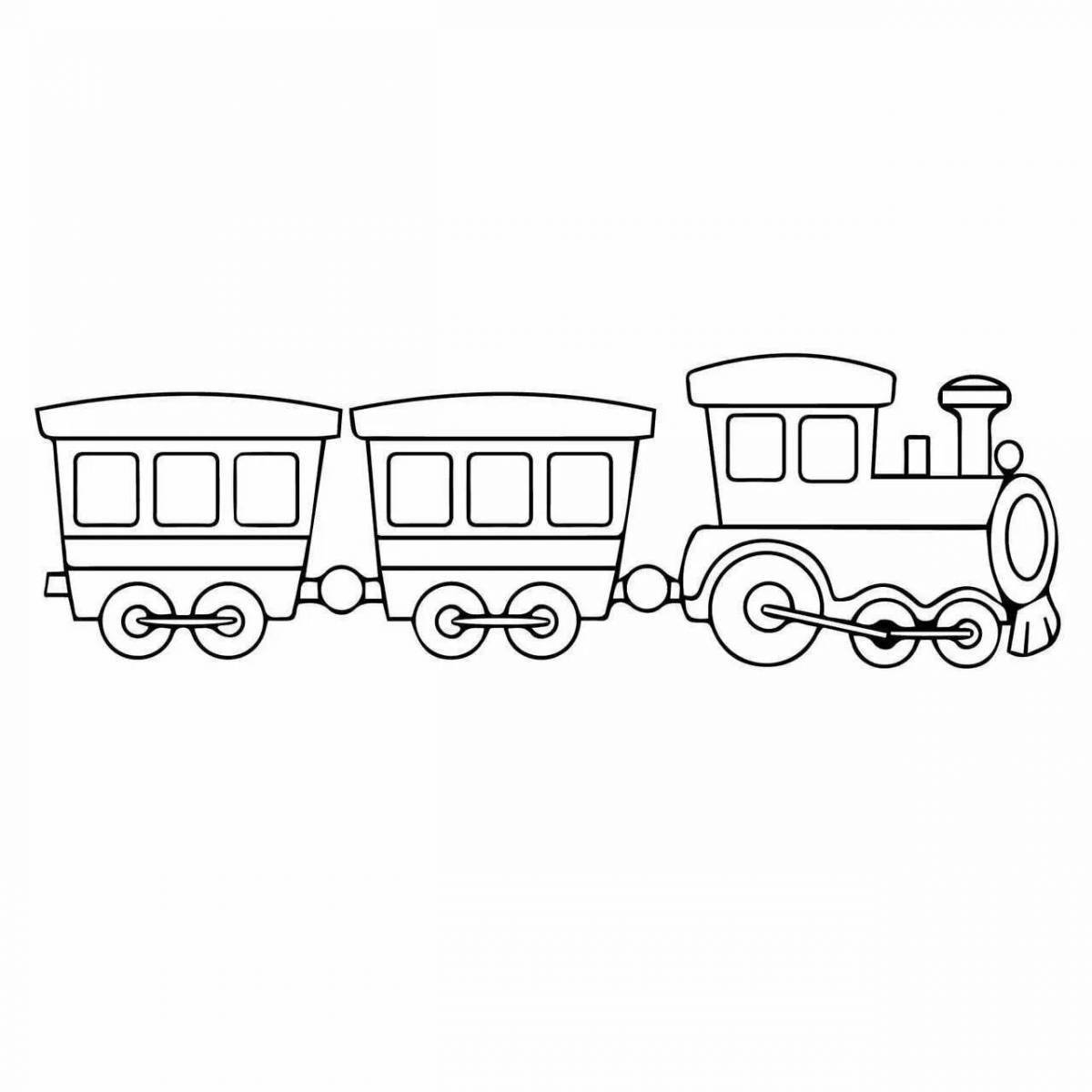 Gorgeous train trailer coloring page