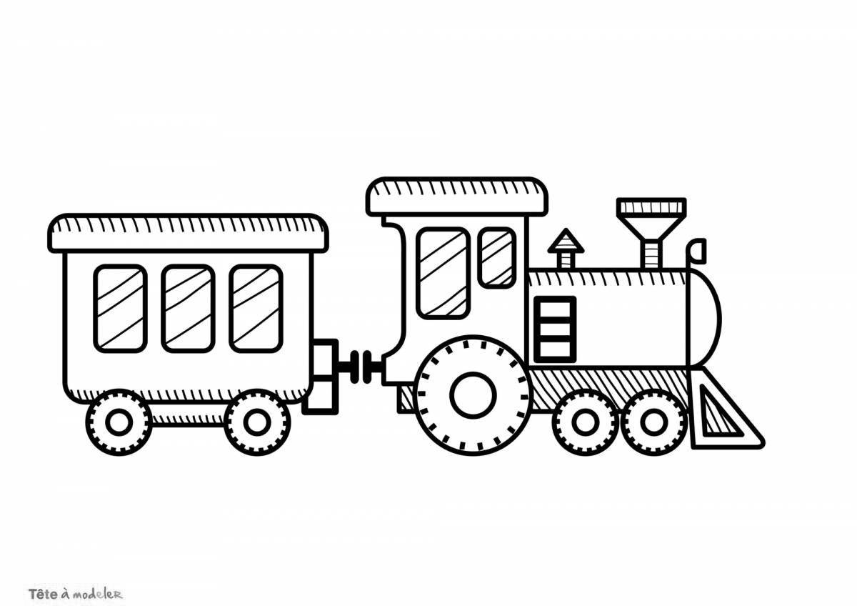 Exquisite train trailer coloring page