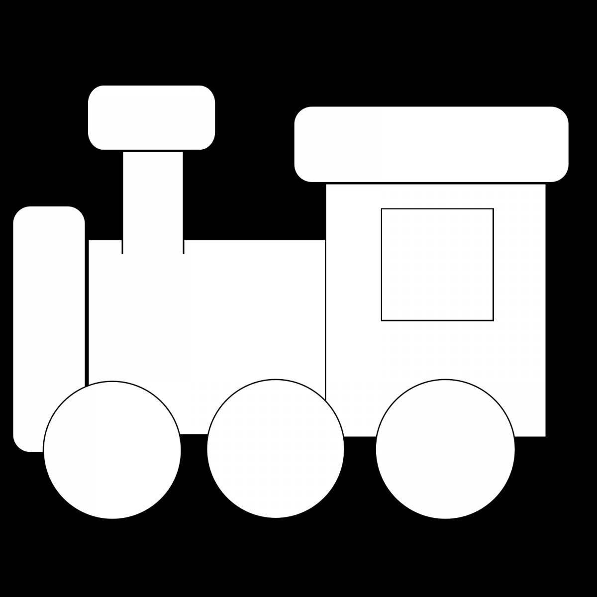 Stylish train trailer coloring page