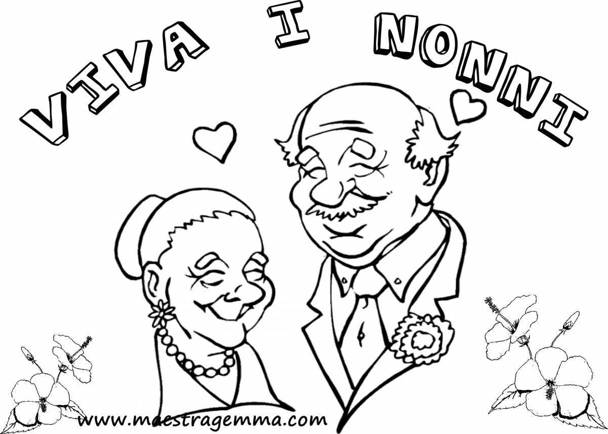 Attractive coloring for seniors