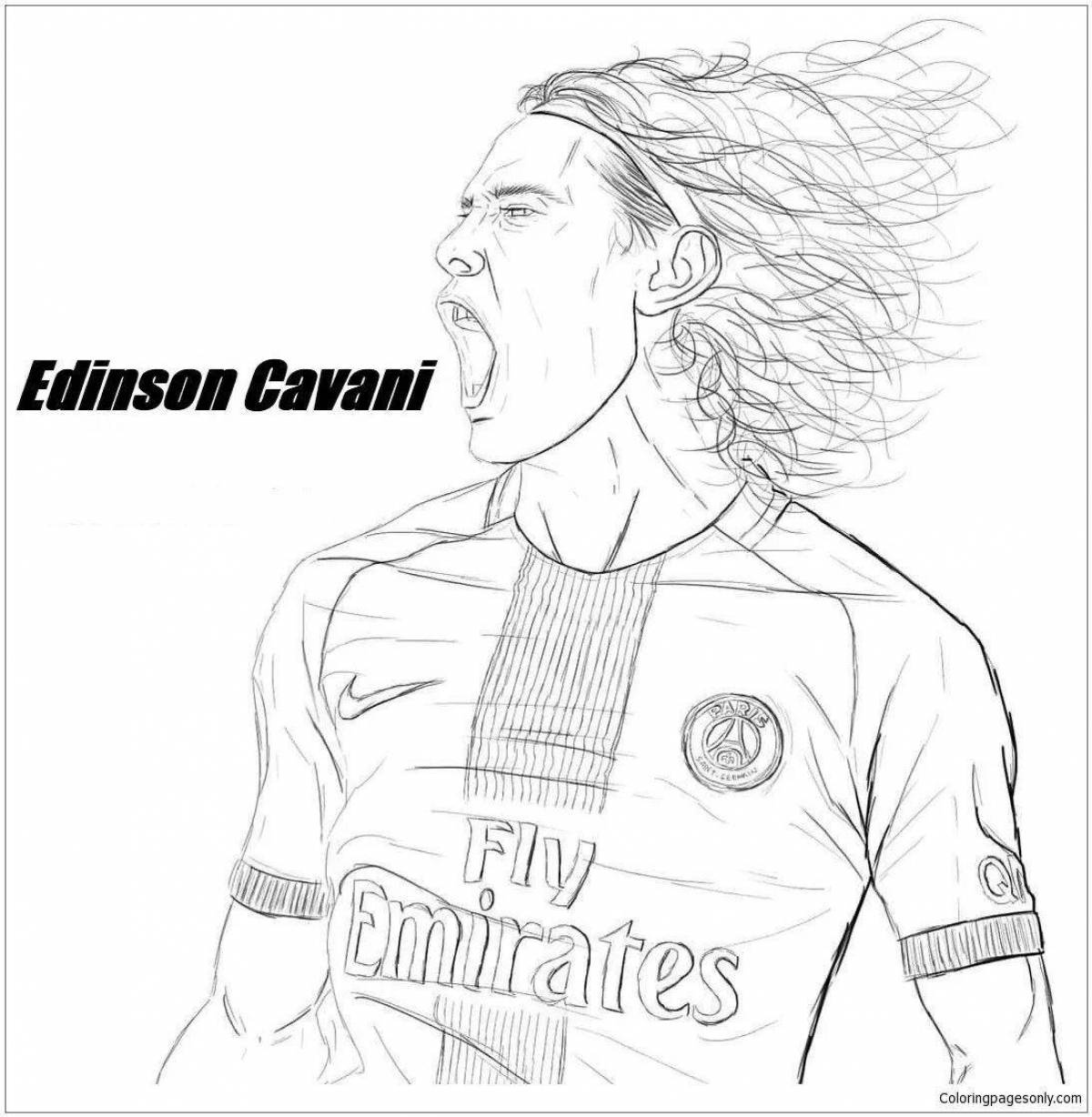 Coloring book animated psg football players