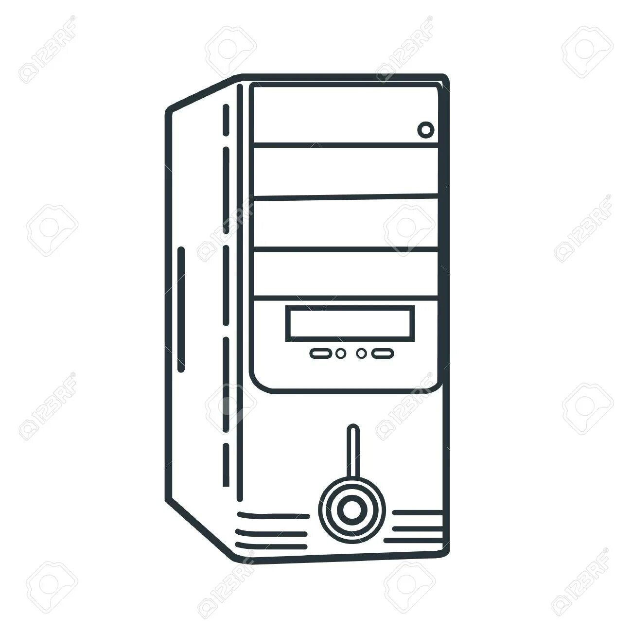 Delightful pc case coloring page