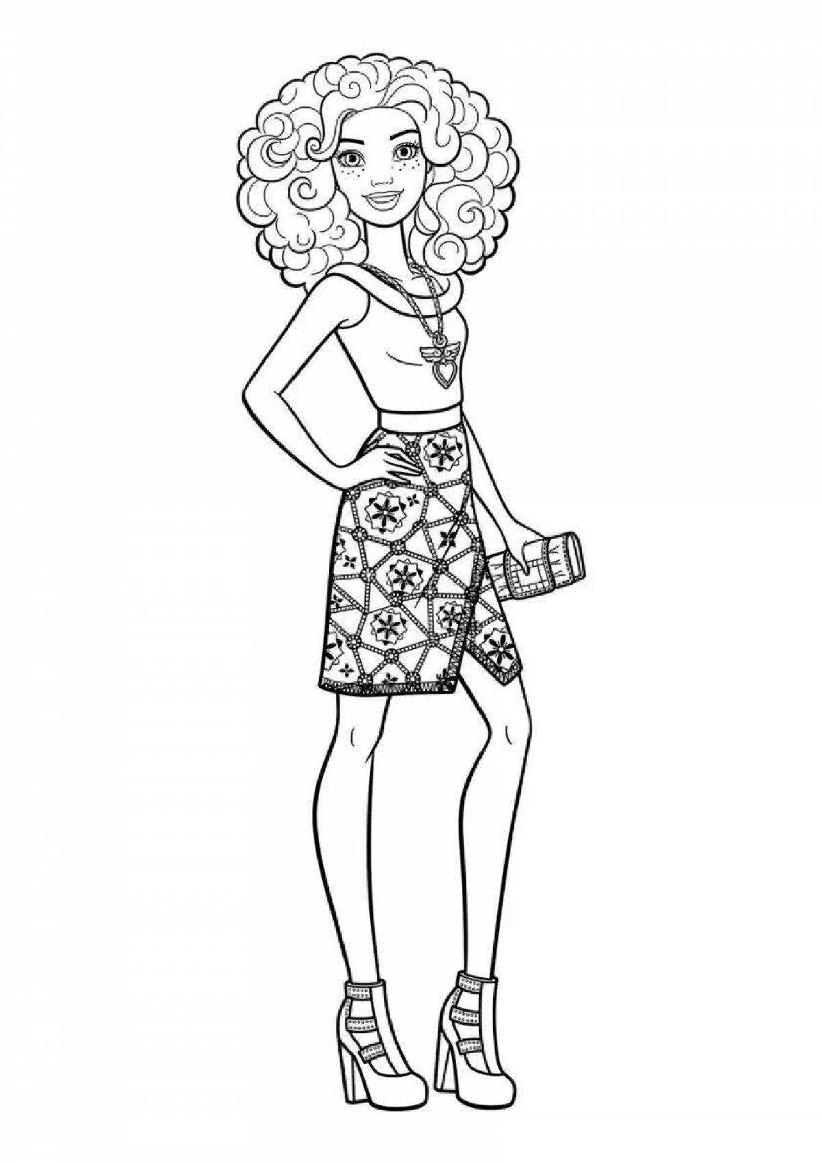Fashionista doll cool coloring book