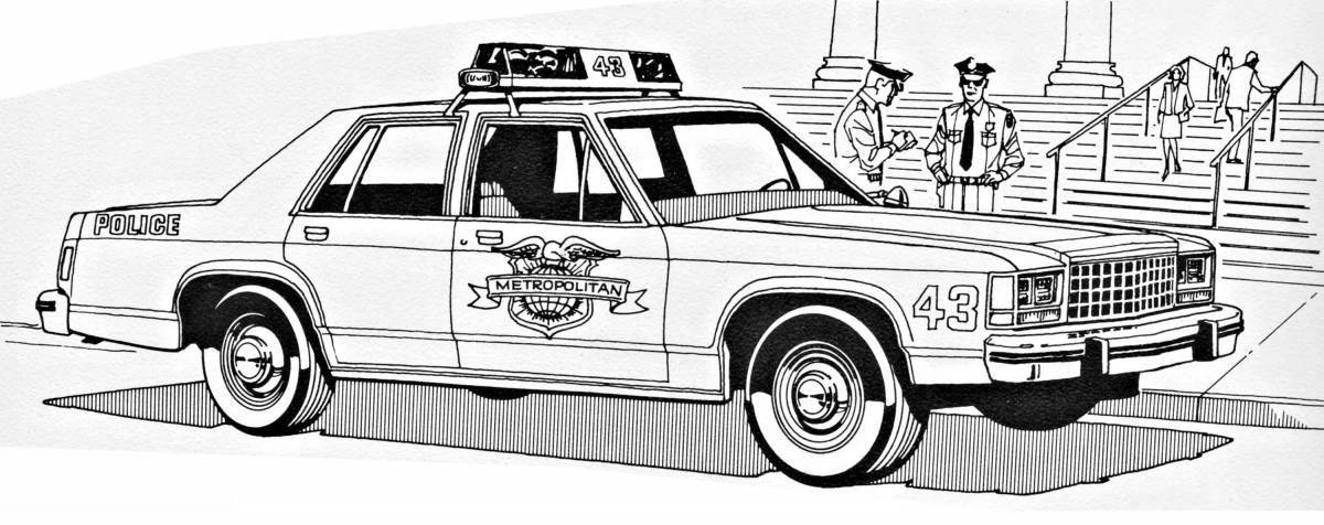 Majestic special service vehicles coloring page