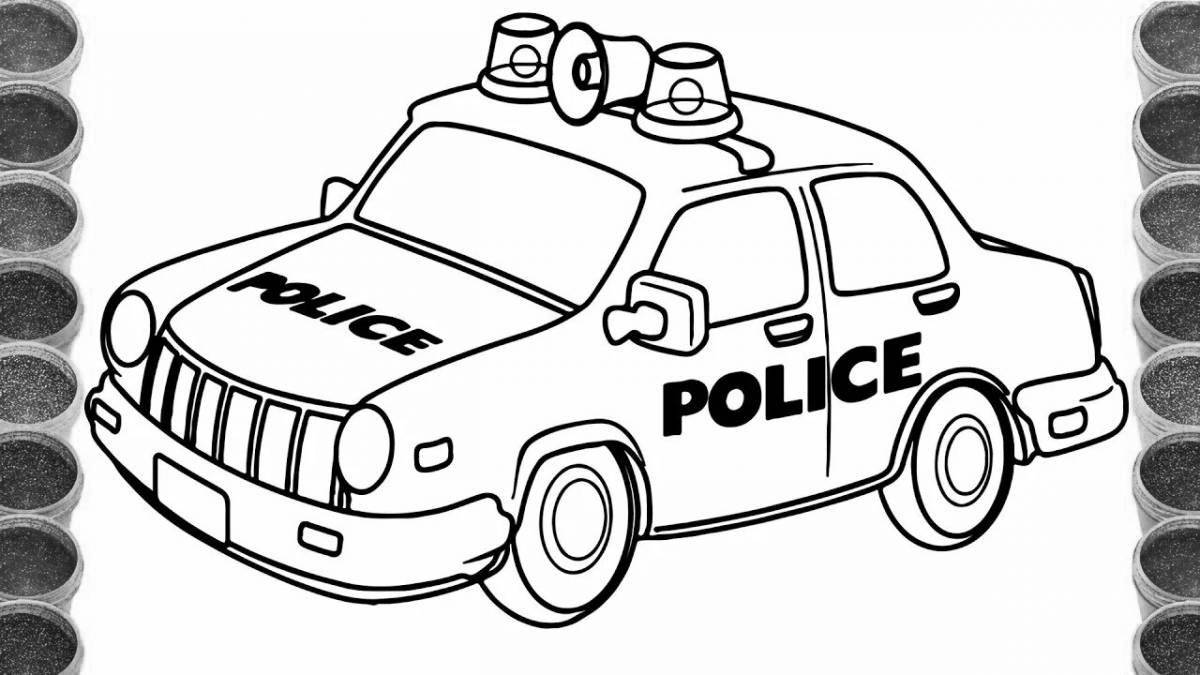 Coloring page delightful security vehicles