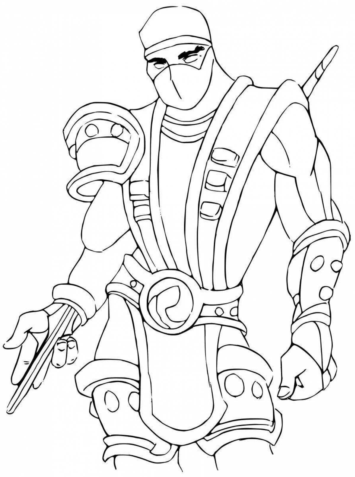 Animated motor battalion coloring page