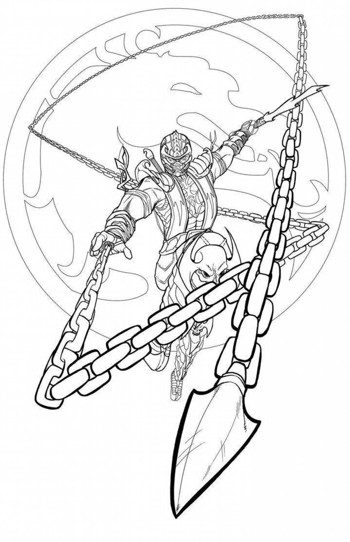 Color cascading motor battalion coloring page