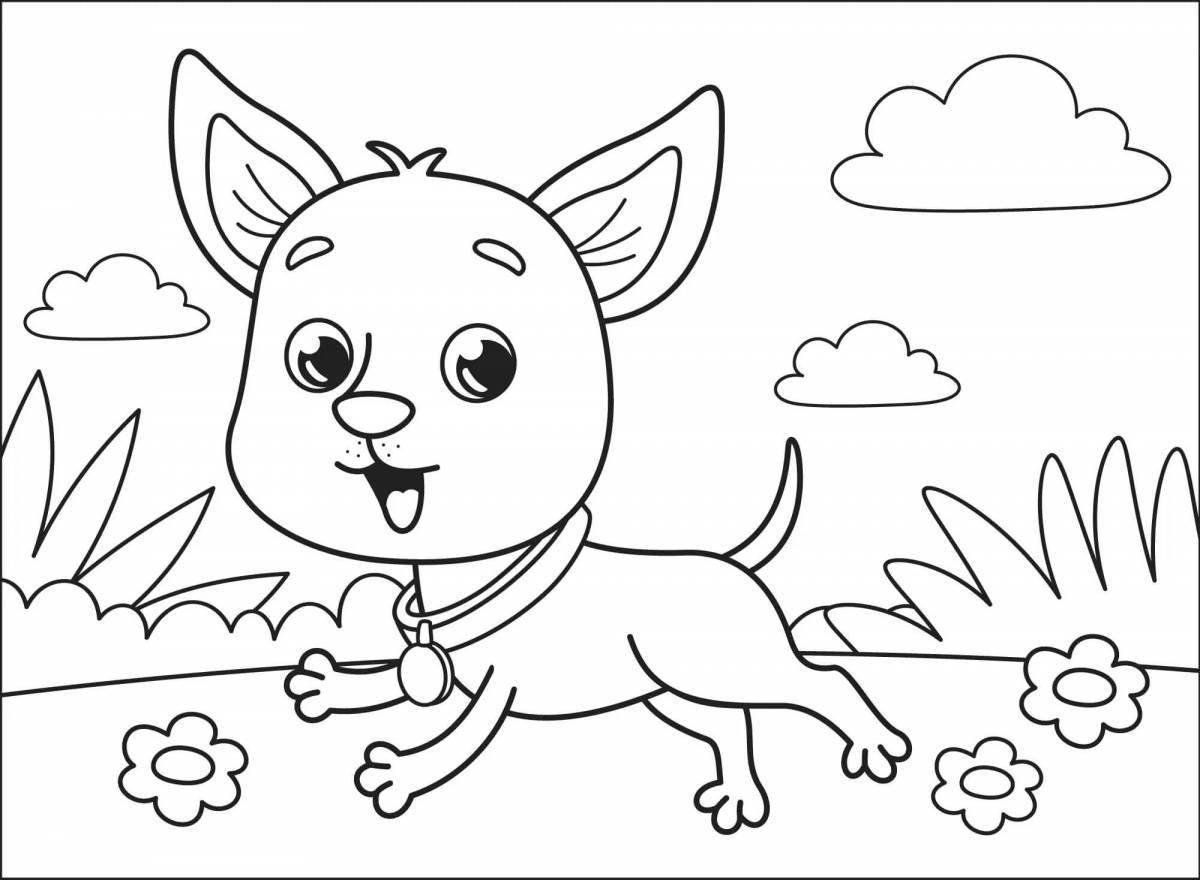 Cute chihuahua coloring page